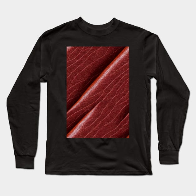 Brown Imitation leather, natural and ecological leather print #8 Long Sleeve T-Shirt by Endless-Designs